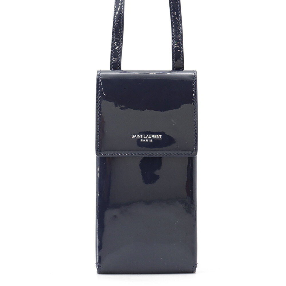 Yves Saint Laurent Saint Laurent Paris Shoulder Phone Case Patent Leather SAI...